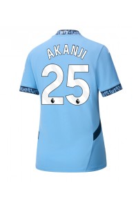 Manchester City Manuel Akanji #25 Voetbaltruitje Thuis tenue Dames 2024-25 Korte Mouw